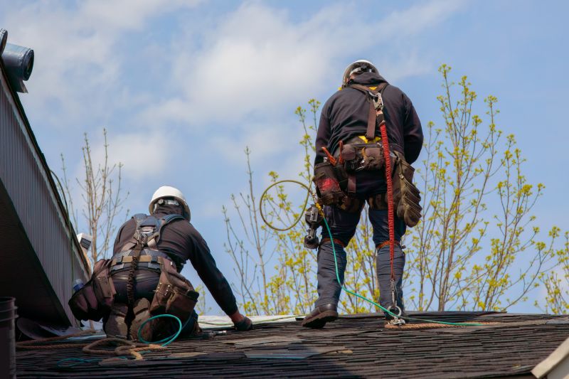 Professional Roofing Team at Work